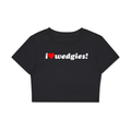 "i heart wedgies" Fitted Crop Top
